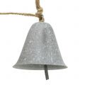 Floristik24 Guirnalda decorativa con campanas Gris 6cm