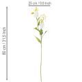 Flor artificial de gloriosa, blanca y amarilla, elegante rama florida para decoración, 80 cm, 3 piezas. | Floristik24.es