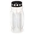 Floristik24 Farol para vela funeraria con tapa negra, 23 cm.