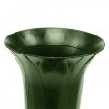 Floristik24 Jarrón para tumba 42 cm, jarrón verde oscuro, decoración para tumba, floristería de luto, 5 piezas
