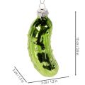 Pepino navideño de cristal, adorno para árbol de Navidad para colgar, 7 cm, 4 piezas | Floristik24.es