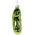 Pepino navideño de cristal, adorno para árbol de Navidad para colgar, 7 cm, 4 piezas | Floristik24.es