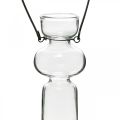 Floristik24 Mini jarrones de cristal para colgar decoración de cristal con colgador de alambre H14cm 4pcs
