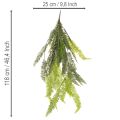 Helecho artificial, rama decorativa de helecho para pegar y colgar, 118 cm. | Floristik24.es
