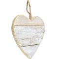 Corazón de madera, corazón decorativo para colgar, corazón deco blanco 20cm