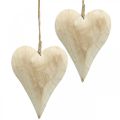 Floristik24 Corazón de madera, corazón decorativo para colgar, decoración de corazón H16cm 2pcs
