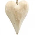 Corazón de madera, corazón decorativo para colgar, decoración de corazón H16cm 2pcs