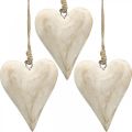 Floristik24 Corazón de madera, corazón decorativo para colgar, decoración de corazón H13cm 4pcs