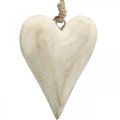 Floristik24 Corazón de madera, corazón decorativo para colgar, decoración de corazón H13cm 4pcs