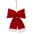 Lazo decorativo de franela con ribete de felpa para colgar, 25 cm. | Floristik24.es