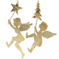 Floristik24 Colgante ángel dorado, adorno navideño ángel H20/21.5cm 4pcs