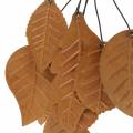 Floristik24 Percha decorativa hojas de otoño patina metal H25cm 2pcs