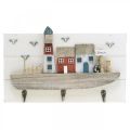 Floristik24 Armario de playa, decoración marítima de madera, perchero Shabby Chic L33cm