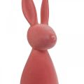 Floristik24 Deco Bunny Deco Conejito de Pascua Flocado Naranja Albaricoque H69cm