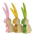 Floristik24 Figura para decorar conejo oreja larga 15cm 6pcs