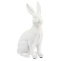Floristik24 Conejo sentado conejo decorativo decoración de piedra artificial blanco Al. 27 cm