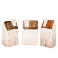 Floristik24 Conjunto de casas decorativas de cerámica, casas en miniatura para colocar de pie, 7 cm, 3 piezas