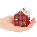 Portavelas de cerámica, casita decorativa con nieve para decoración de mesa, 7 cm, 2 piezas | Floristik24.es