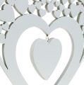 Floristik24 Corazón para colgar blanco 23cm