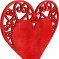 Floristik24 Corazón en un palo, tapón decorativo de corazón, decoración de boda, Día de San Valentín, decoración de corazón 16 piezas