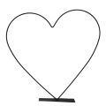 Floristik24 Anillo decorativo con aro de metal en forma de corazón para estar de pie An. 40,5 cm