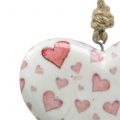 Floristik24 Percha decorativa corazón cerámica 11cm x 10cm