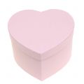 Floristik24 Caja de flores corazón rosa 14/16cm 2uds