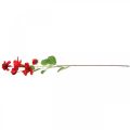 Floristik24 Flor artificial rama de hibisco rama decorativa roja hibisco H107cm