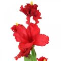 Floristik24 Flor artificial rama de hibisco rama decorativa roja hibisco H107cm