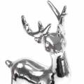 Floristik24 Figura para decorar ciervo plata H17cm 2pcs