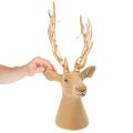 Escultura decorativa de cabeza de ciervo con grandes astas, 52 cm. | Floristik24.es