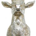 Floristik24 Cabeza de ciervo para decoración de pared oro, plata 22cm x 32cm