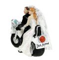 Floristik24 Figura de boda novios en moto 9 cm
