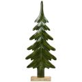Árbol de Navidad decorativo de madera efecto brillo verde 23,5×5×60cm