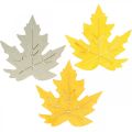 Floristik24 Scatter decoración otoño, hojas de arce, hojas de otoño dorado, naranja, amarillo 4cm 72p