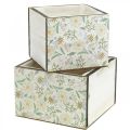 Floristik24 Cajas para plantar, decoración de madera, caja decorativa con abejas, decoración de primavera, shabby chic L15/12cm H10cm juego de 2