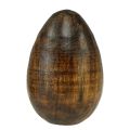 Floristik24 Huevos de madera madera de mango marrón Huevos de Pascua de madera H8cm 3 piezas