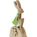 Floristik24 Conejo de madera en corazón 16,5cm 4pcs