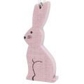 Floristik24 Conejo de madera para colgar rosa, blanco 2,5cm x 6,5cm 10 piezas