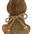Floristik24 Conejito de Pascua de madera, decoración primaveral, madera de mango color natural Al. 30 cm