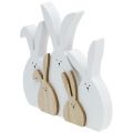 Floristik24 Soporte para conejos de madera Blanco Natural H18.5cm