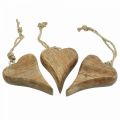 Floristik24 Colgante de corazón de madera corazón decoración de madera para colgar 10cm 3pcs