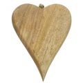 Floristik24 Colgador decorativo de corazón de madera decoración de madera de corazón para colgar naturaleza 26cm
