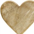 Corazón de madera corazón deco madera metal naturaleza estilo campestre 20x6x28cm