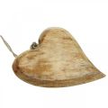 Floristik24 Corazón de madera, corazón colgante, corazón de madera de mango 16×20cm