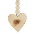 Floristik24 Corazones de madera colgador decorativo corazones decorativos de madera quemados 8cm 6ud