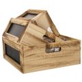 Caja de madera con pizarra y