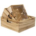 Caja de madera con pizarra y