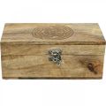 Floristik24 Caja de madera con tapa joyero caja de madera 21,5×11×8,5cm
