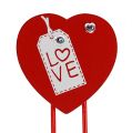 Pinzas de madera corazón &quot;Amor&quot; corazón decorativo regalo de San Valentín 2 piezas